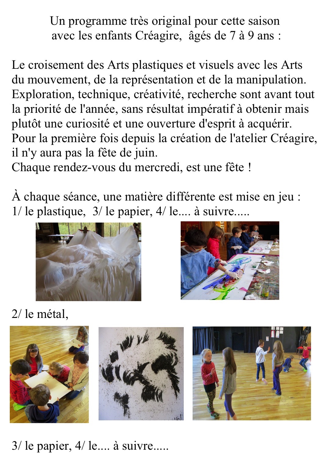 prog enfant créagire