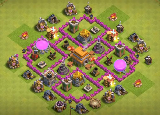 Base Town Hall 6 Clash of Clans Hybrid