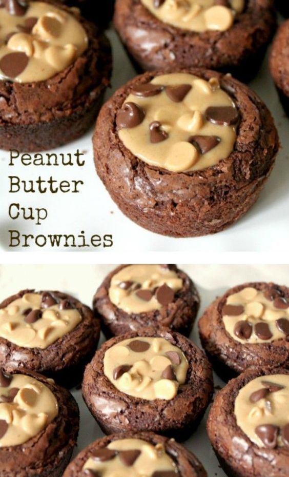 Peanut Butter Cup Brownies Homemade Healthy Recipe