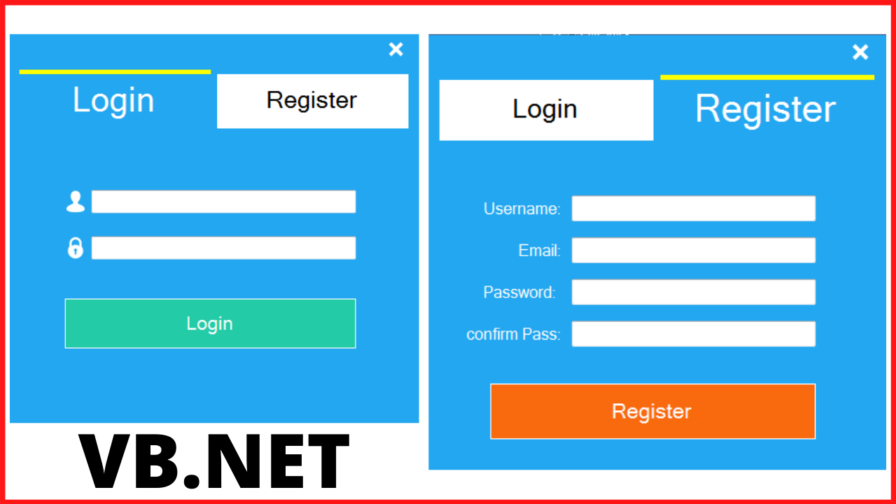 VB Net Login And Register Form Design C JAVA PHP Programming VB Net Login And Register Form Design C JAVA PHP Programming