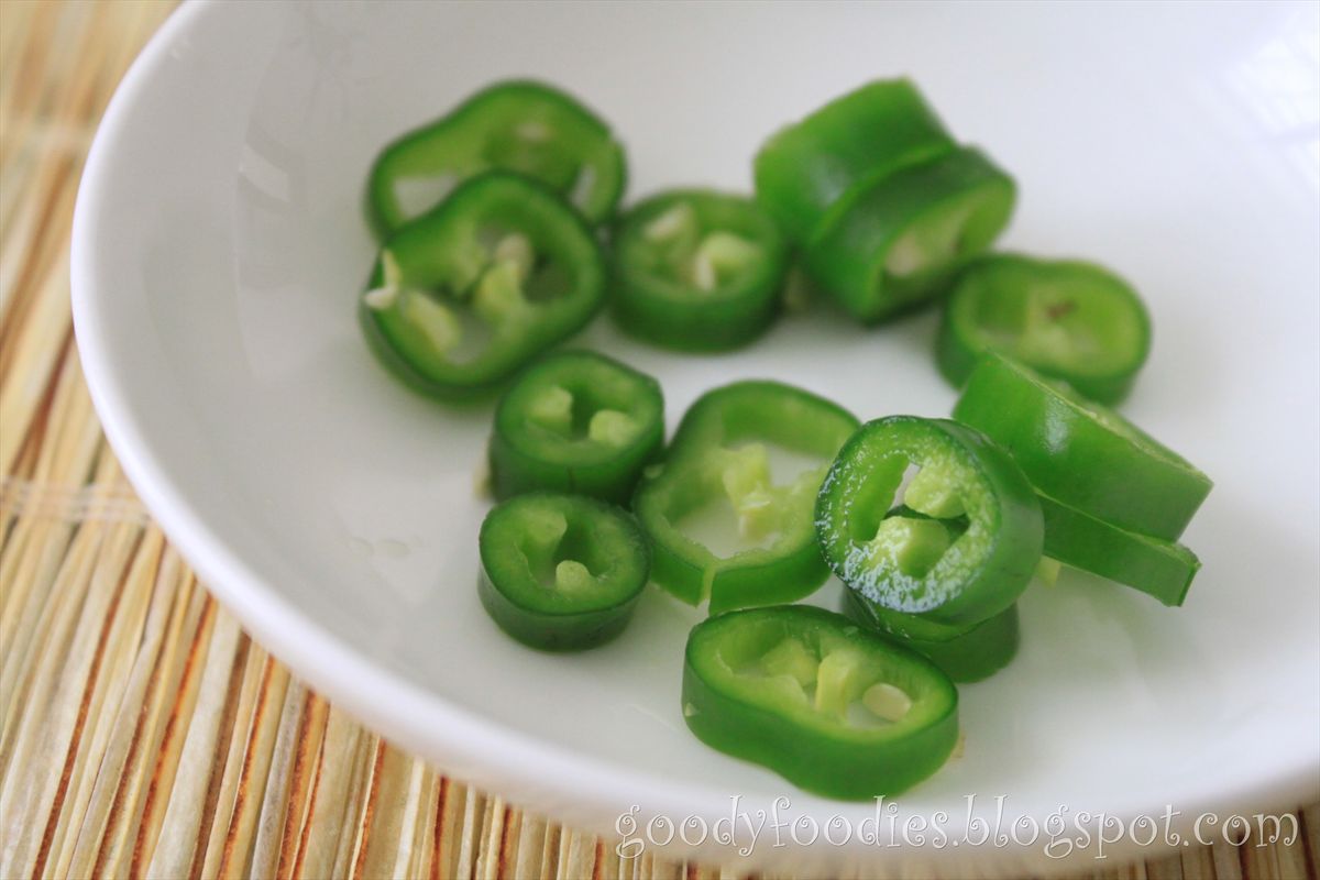 GoodyFoodies Recipe Homemade Asian Pickled Green Chillies