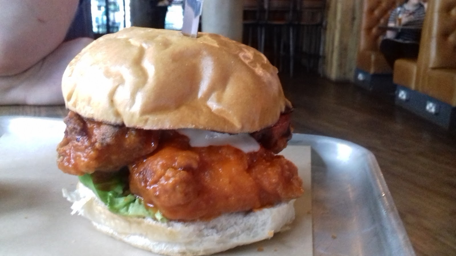 Scribbling Lau London's best buffalo chicken BrewDog