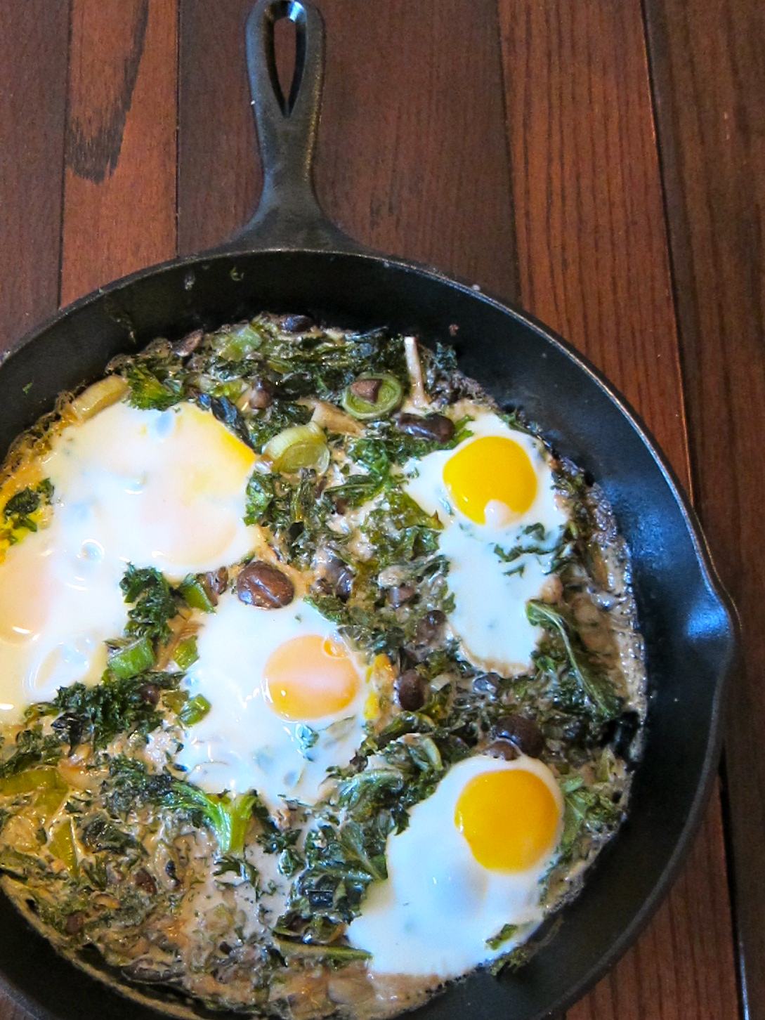 neither here nor there Creamed Kale and Eggs