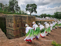 Ashenda dancing in traditional Ethiopian Orthodox style