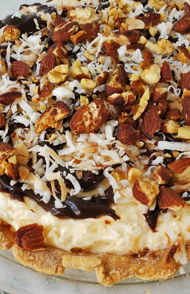No Bake Almond Joy Pie What's Cookin' Italian Style Cuisine