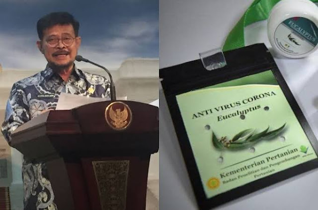 Kementan soal Kalung Antivirus: Jika Gagal Obati Corona, Anggap saja Minyak Kayu Putih Kementan soal Kalung Antivirus: Jika Gagal Obati Corona, Anggap saja Minyak Kayu Putih