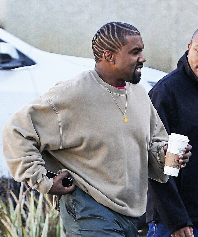 Kanye West Shows off Dramatic new Hairstyle as it's Claimed he Spends $500 Everyday on Haircuts (Photos)