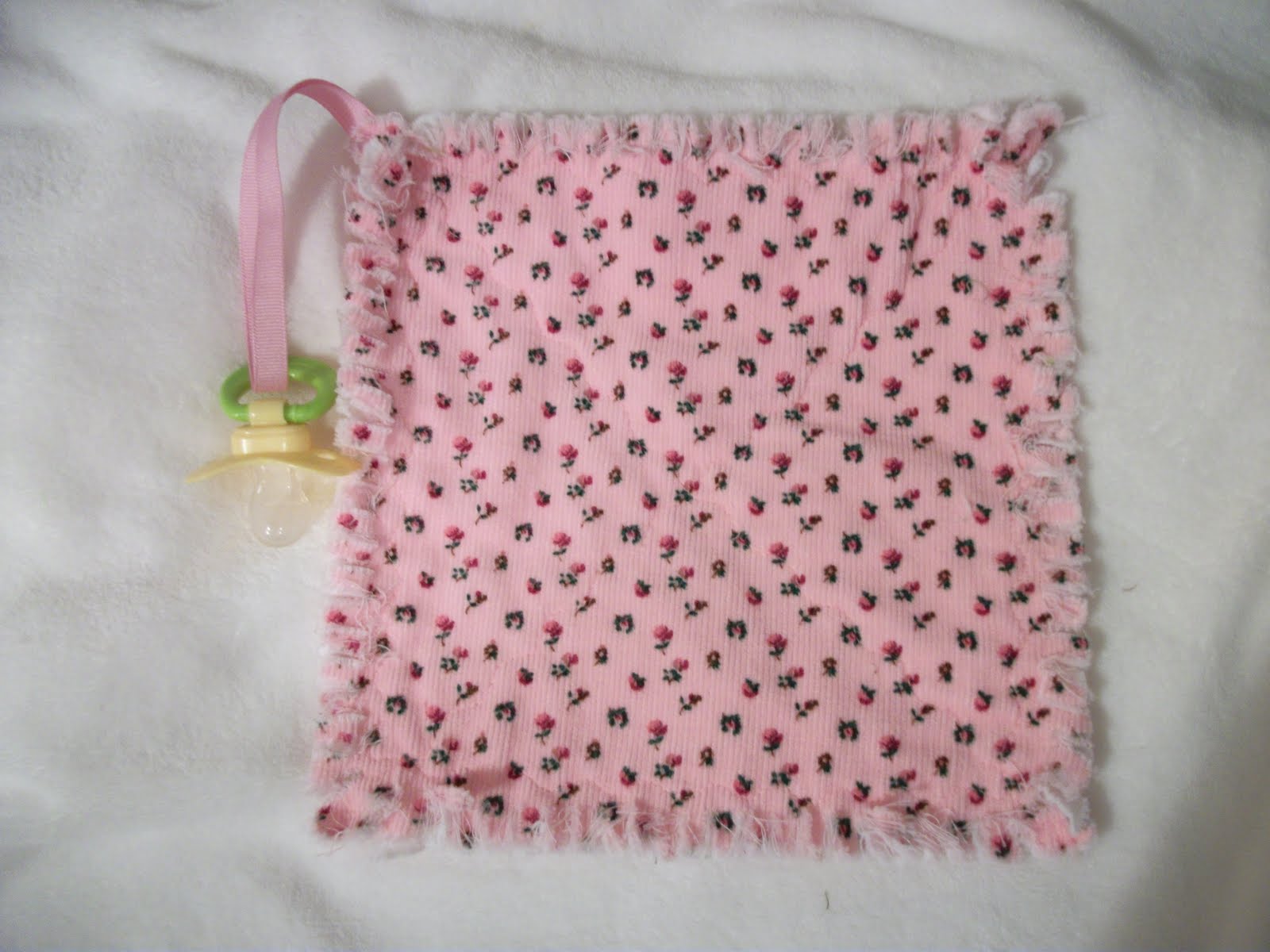 Deerecountry Quilts Camo John Deere rag quilt, pacifier holders