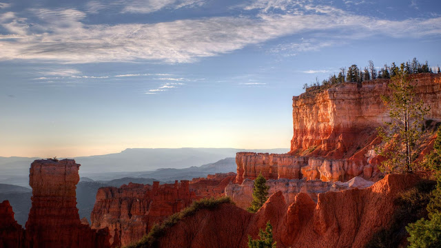 Canyon, rocks, trees, landscape wallpaper