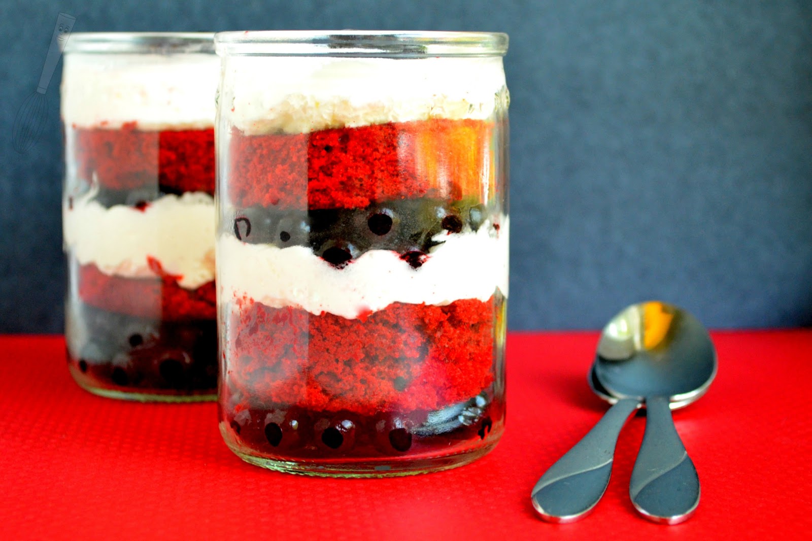 Easy Red Velvet & Blueberry Trifles | Searching for Dessert