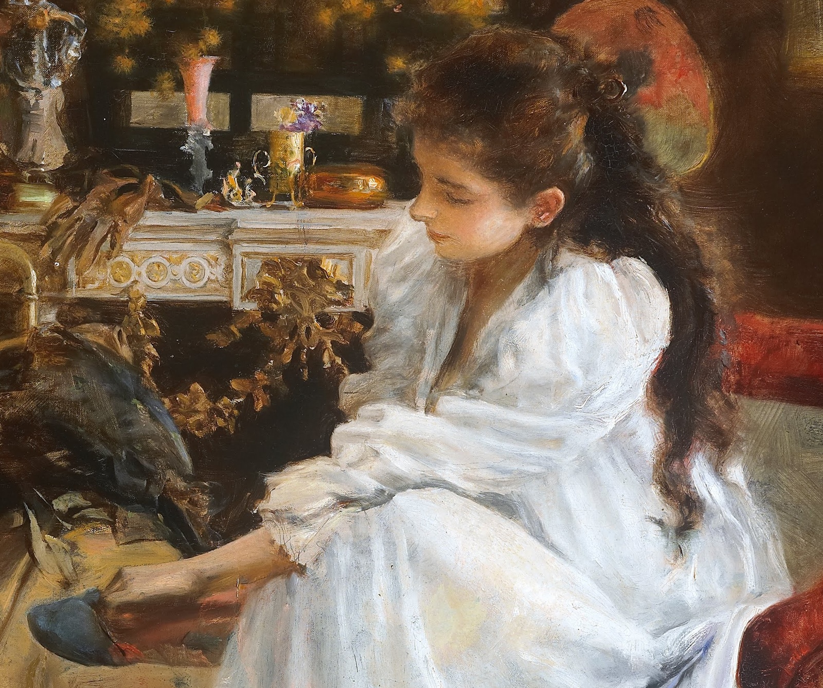 Romà Ribera (1848-1935) ~ De soirée, 1894 | Arte e dettagli nell'Arte