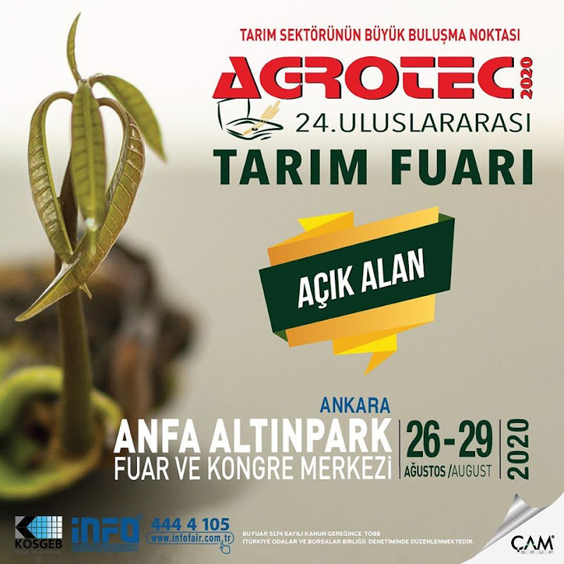 24.AGROTEC Tarım Fuarı 26-29 Ağustos 2020