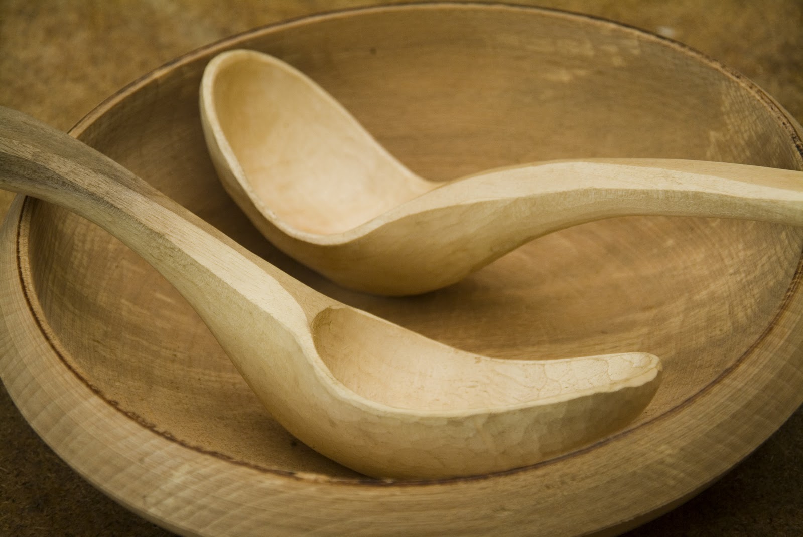 Sean Hellman Ladles, made from trunk and branch