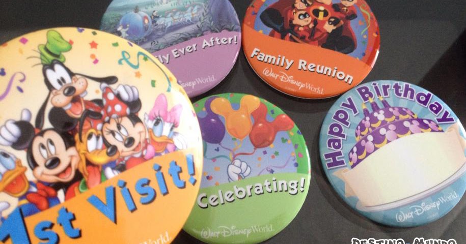 Walt Disney World: buttons comemorativos e gratuitos