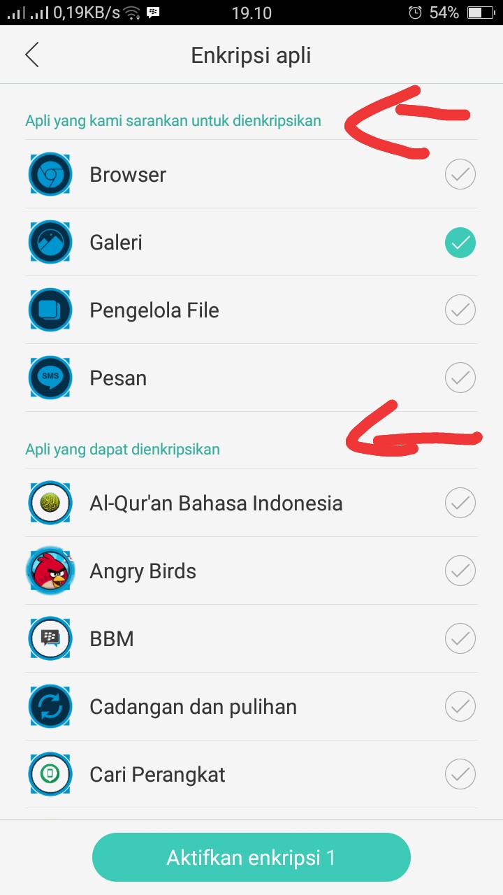 Cara Menonaktifkan Kunci Enkripsi Aplikasi Oppo Neo 7