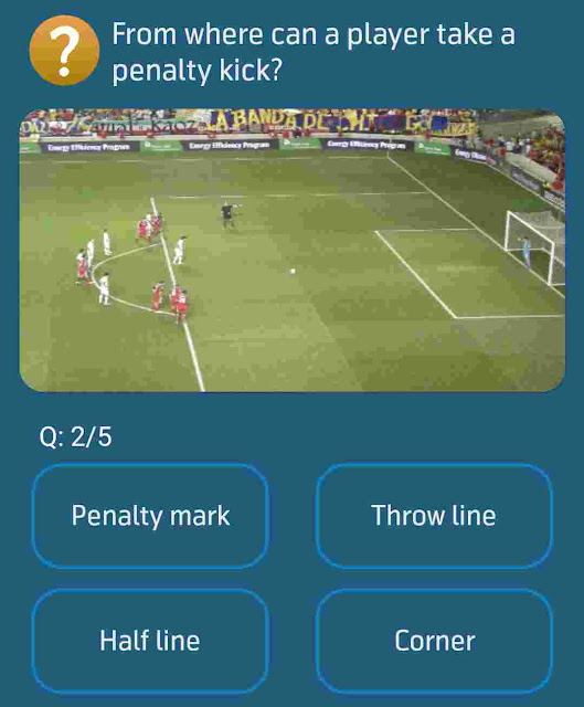 From where can a player take a penalty kick?