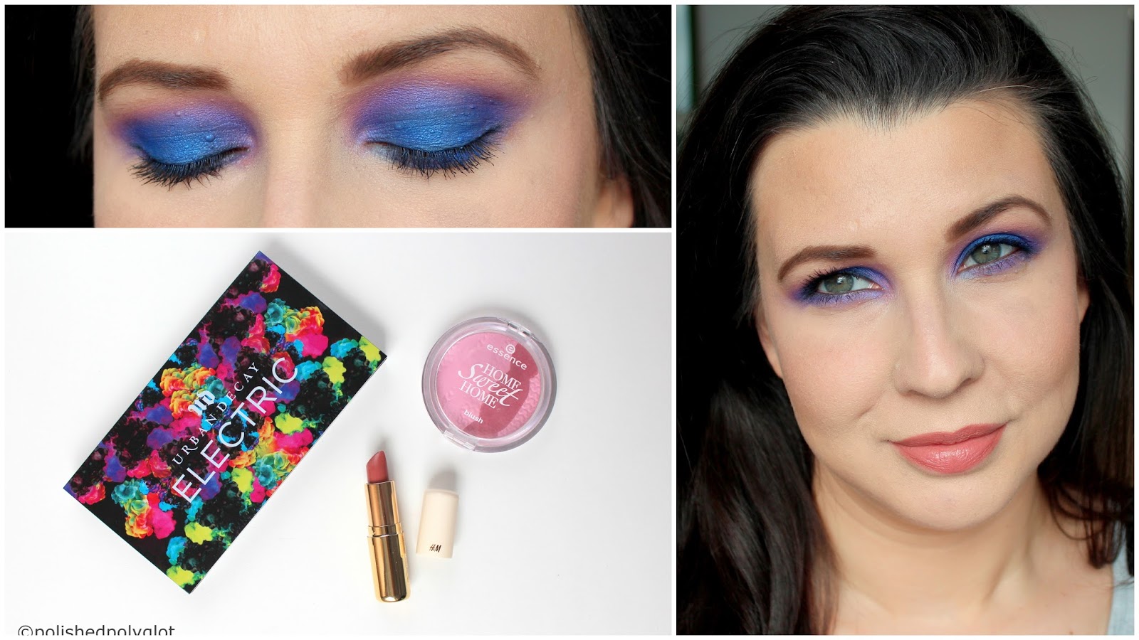 / Blue Electric Polished Purple Makeup │ look in [Monday Challenge] Polyglot and Shadow