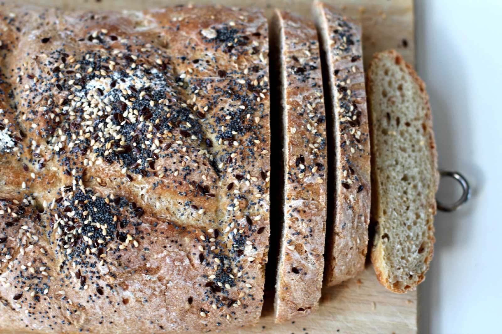 Milk and Honey MultiGrain Bread with Sesame, Flax and Poppy Seeds
