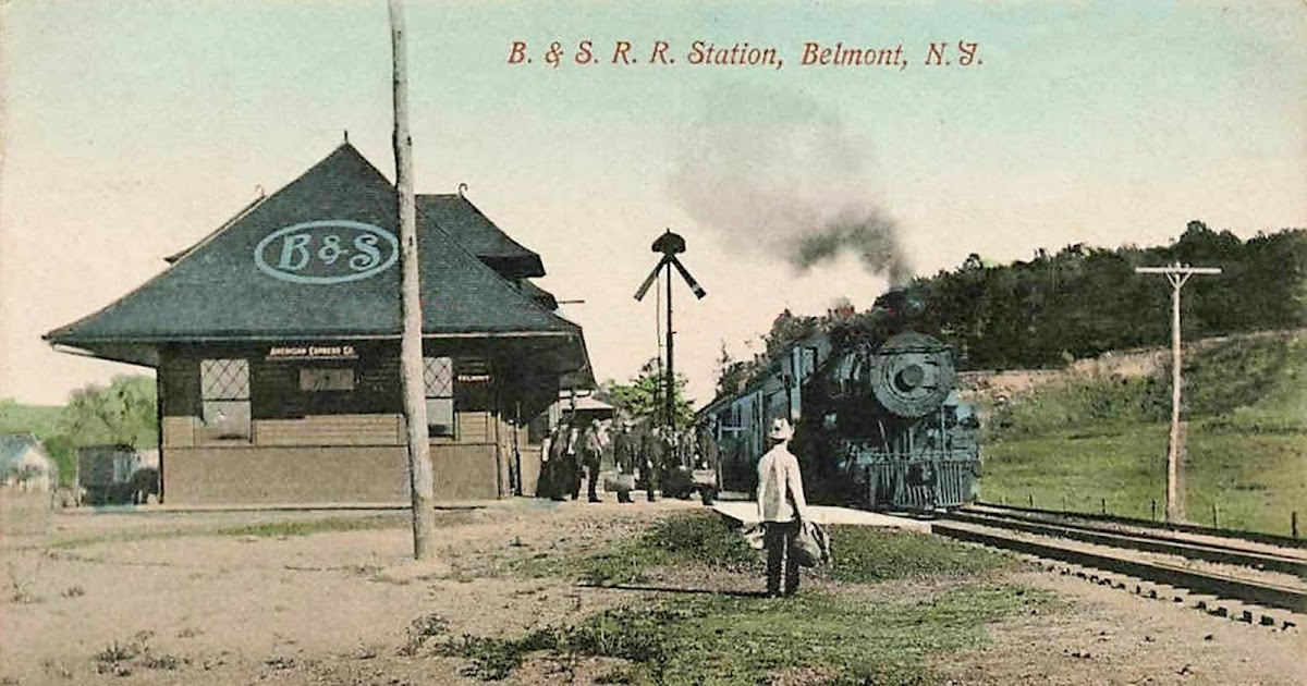 Vintage Railroad Pictures Buffalo & Susquehanna Station at Belmont, N.Y.