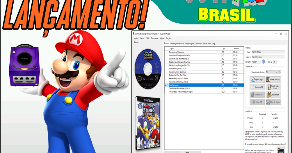 Wii Mod Brasil == GameCube Backup Manager 2020