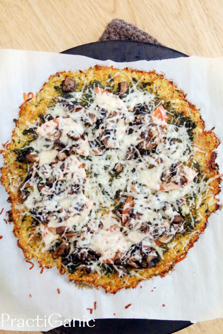 Seriously Crispy Roasted Cauliflower & Zucchini Pizza Crust