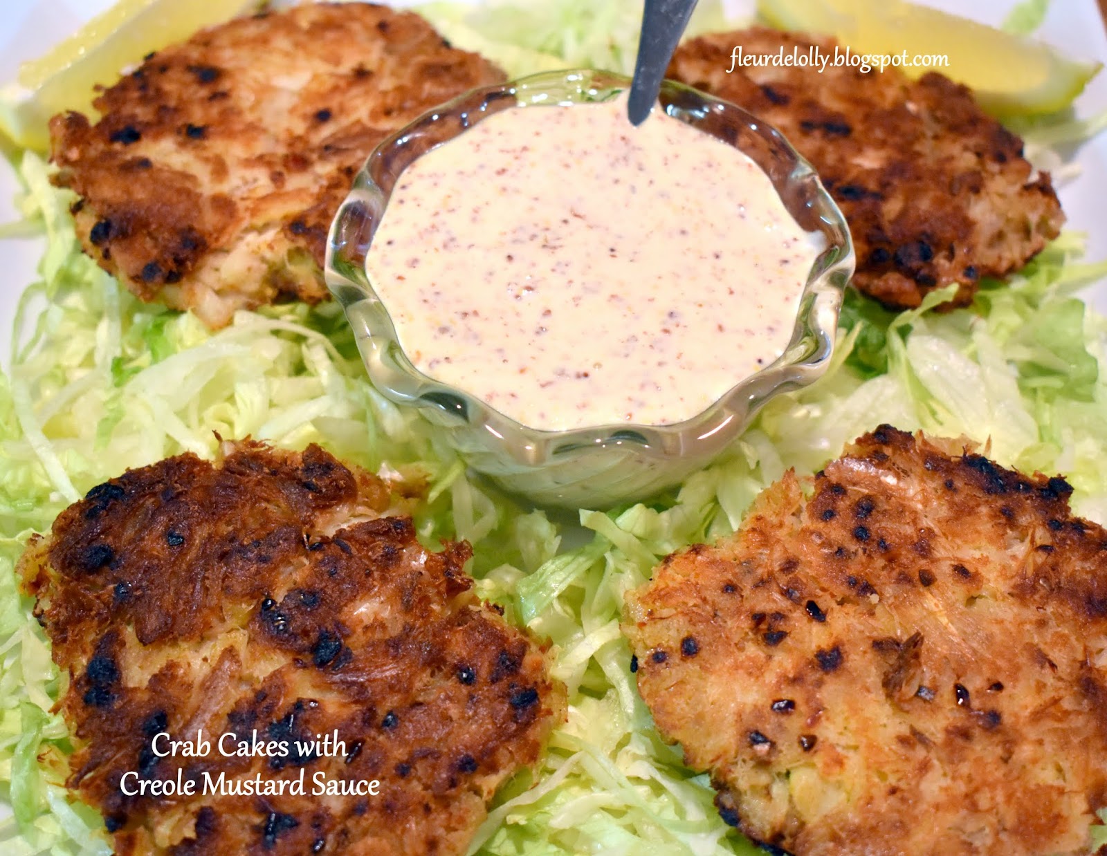 Fleur de Lolly Crab Cakes with Creole Mustard Sauce