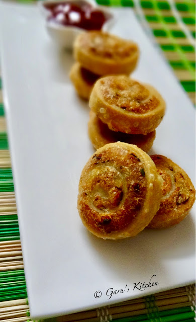 samosa pinwheels recipe | samosa bites recipe | aloo bhakarwadi recipe