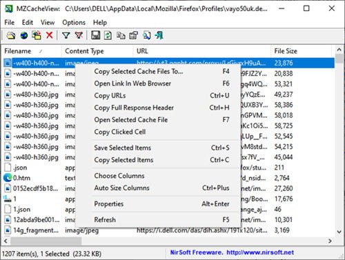 Visionneuse de cache gratuite