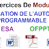 Exercices :: Module 24: UTILISATION DE L’AUTOMATE PROGRAMMABLE. (ESA) Exercices :: Module 24: UTILISATION DE L’AUTOMATE PROGRAMMABLE. (ESA)