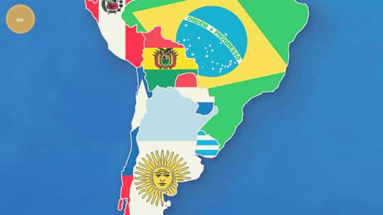 На фото карта стран Южной Америки