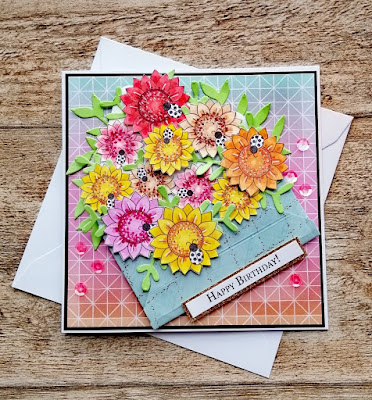 Happy birthday by Liba features the digital Bloom by Newton's Nook Designs; #newtonsnook