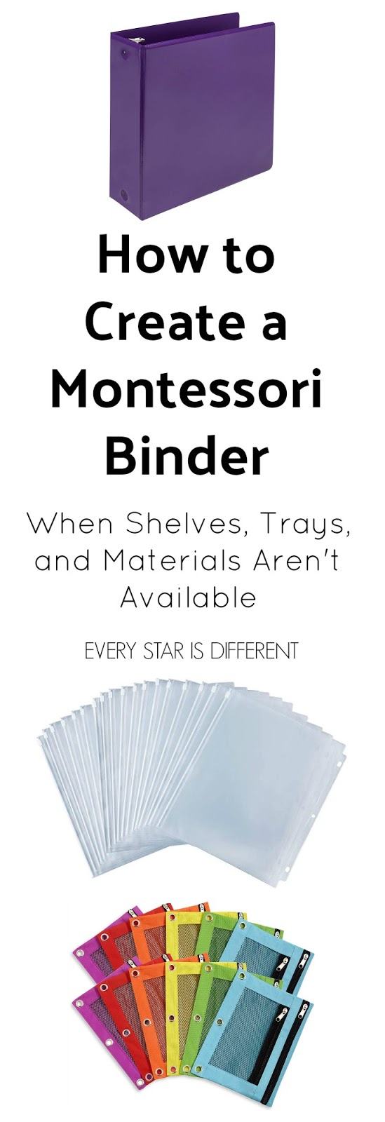 How to Create a Montessori Binder - Every Star Is Different