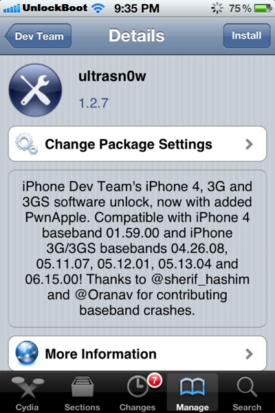 Ultrasn0w 1.2.7 Fix baseband 05.13.04 No Signal