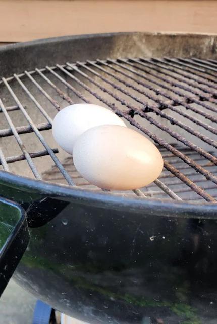 eggs on grill