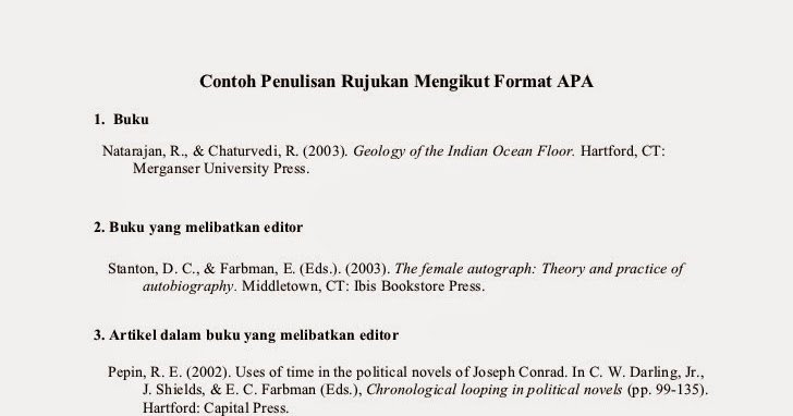 Cara Menulis Rujukan Apa Style Pustaka daftar penulisan skripsi ilmiah