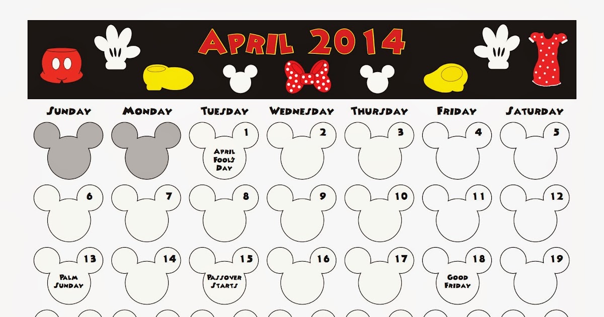 My Disney Life April 2014 Calendar my-disney-life-april-2014-calendar