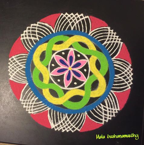 TELUGU WEB WORLD: SENSITIVE SUN FLOWER RANGOLI ART