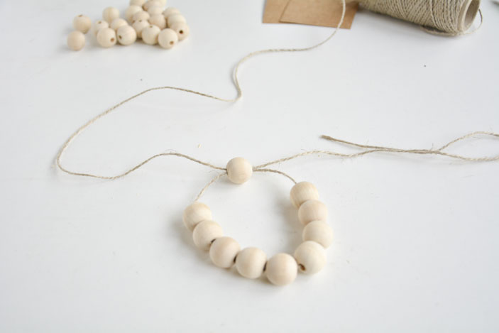 Estrella cuentas de madera