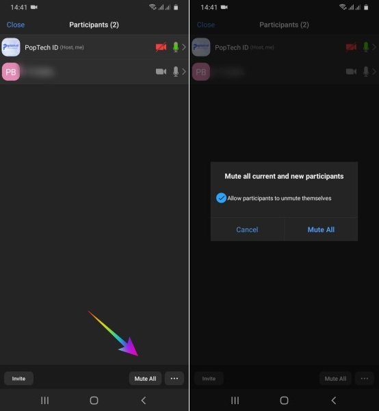 Cara Mute dan Unmute suara di Aplikasi Zoom di Ponsel POPTech