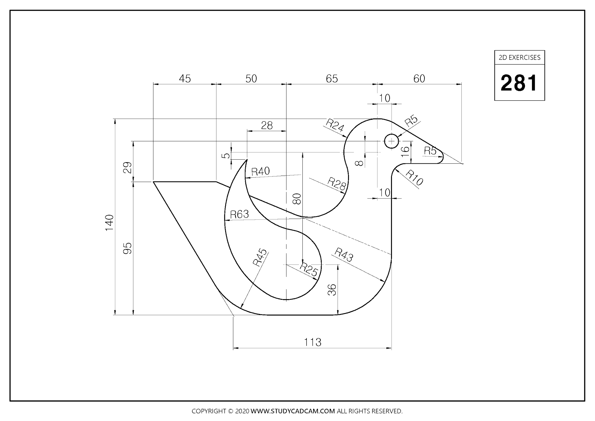 Figura de cavalo de xadrez 2d em AutoCAD, CAD (28.62 KB)