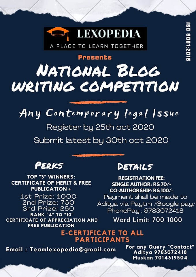 National Article Writing Competition @ LEXOPEDIA