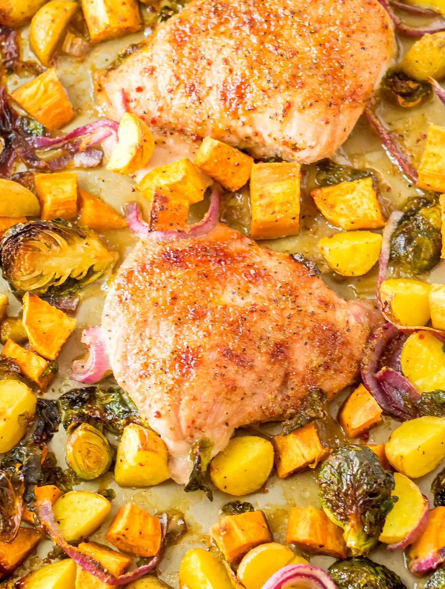 Turkey Tenderloin and Fall Vegetable Sheet Pan Dinner Recipe