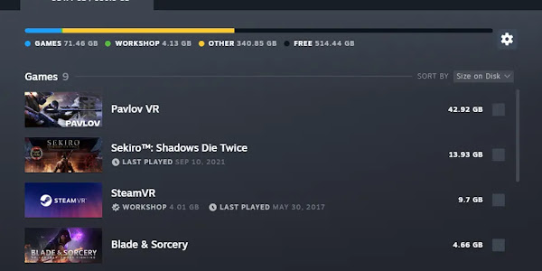 The downloads page on Steam has just gotten a lot more informative