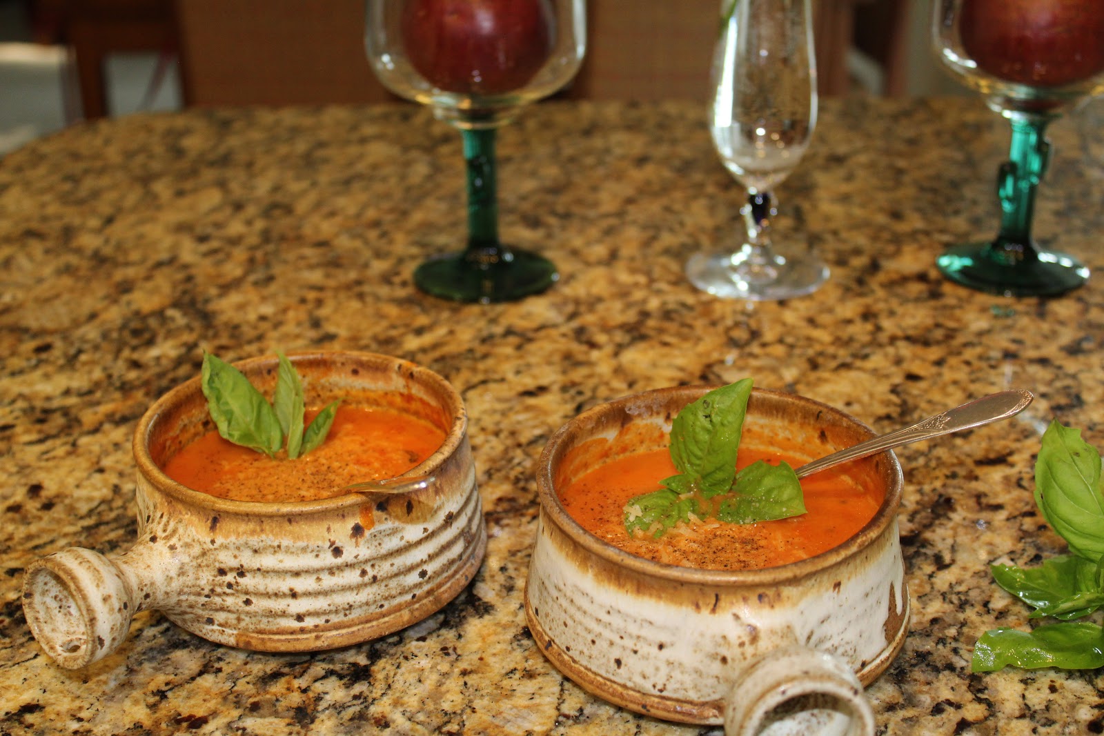 Retirement The Good Life Tomato Basil Soup Recipe using Trader Joe's Organic Creamy Tomato Soup