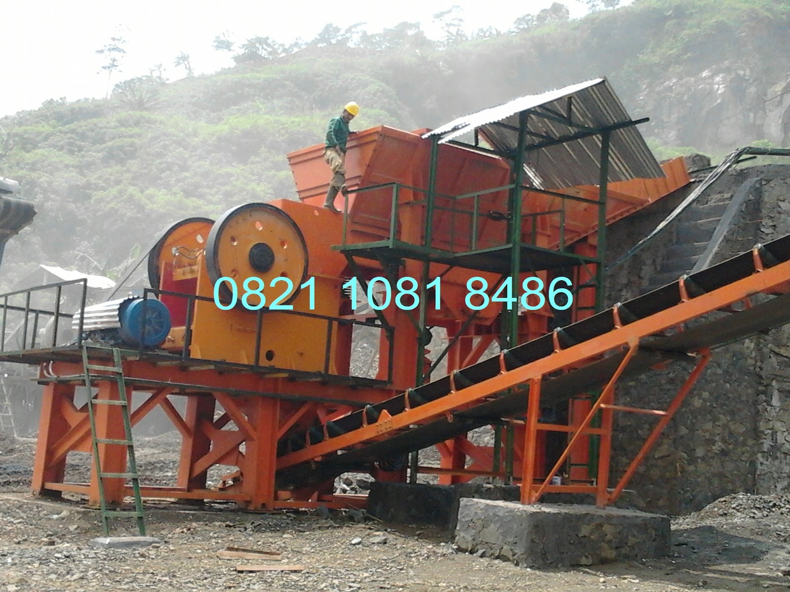 Jual Stone Crusher Plant Kapasitas 200-250 Ton Per Jam with Tunnel (Jaw