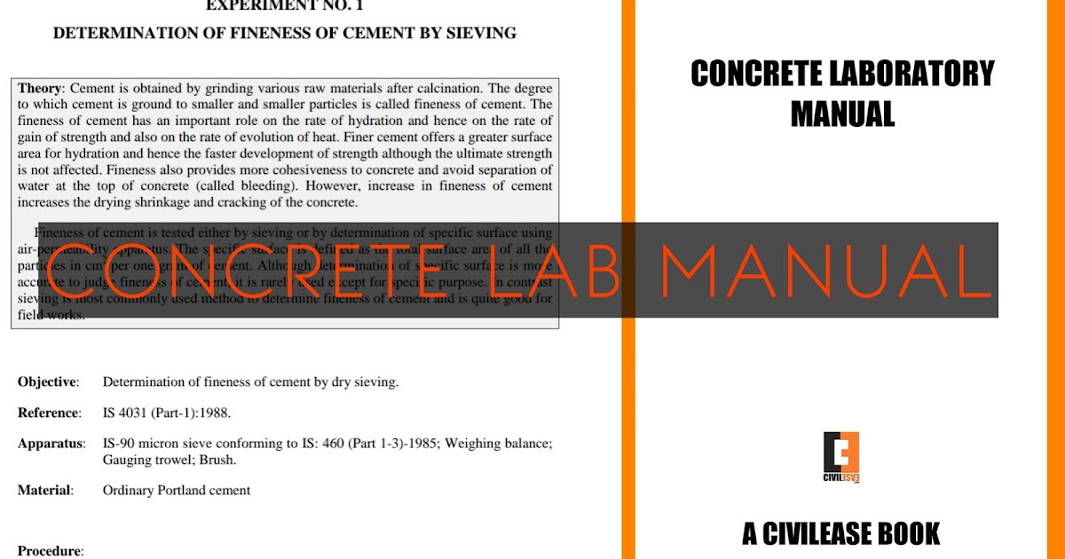 Concrete Laboratory Manual