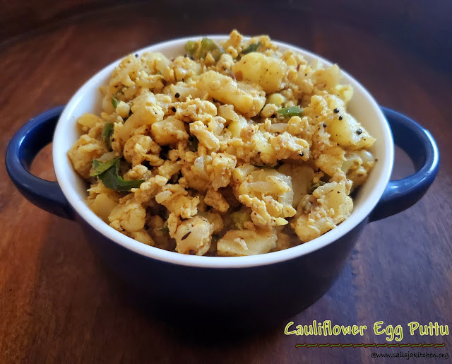 images of Cauliflower Egg Puttu / Cauliflower Egg Bhurji /Egg Puttu / Cauliflower Egg Sabzi / Cauliflower and Egg Scramble / Egg Cauliflower Podimas