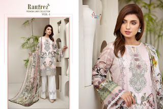 Shree fab Rangrez Premium Lawn pakistani Suits