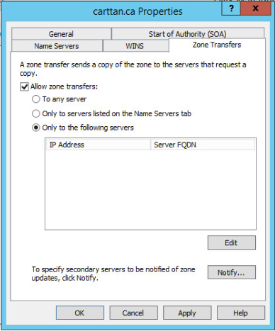 Figure 11: Step 11 of migrating a Linux BIND name server to a Windows Server DNS server. Figure 11: Step 11 of migrating a Linux BIND name server to a Windows Server DNS server.