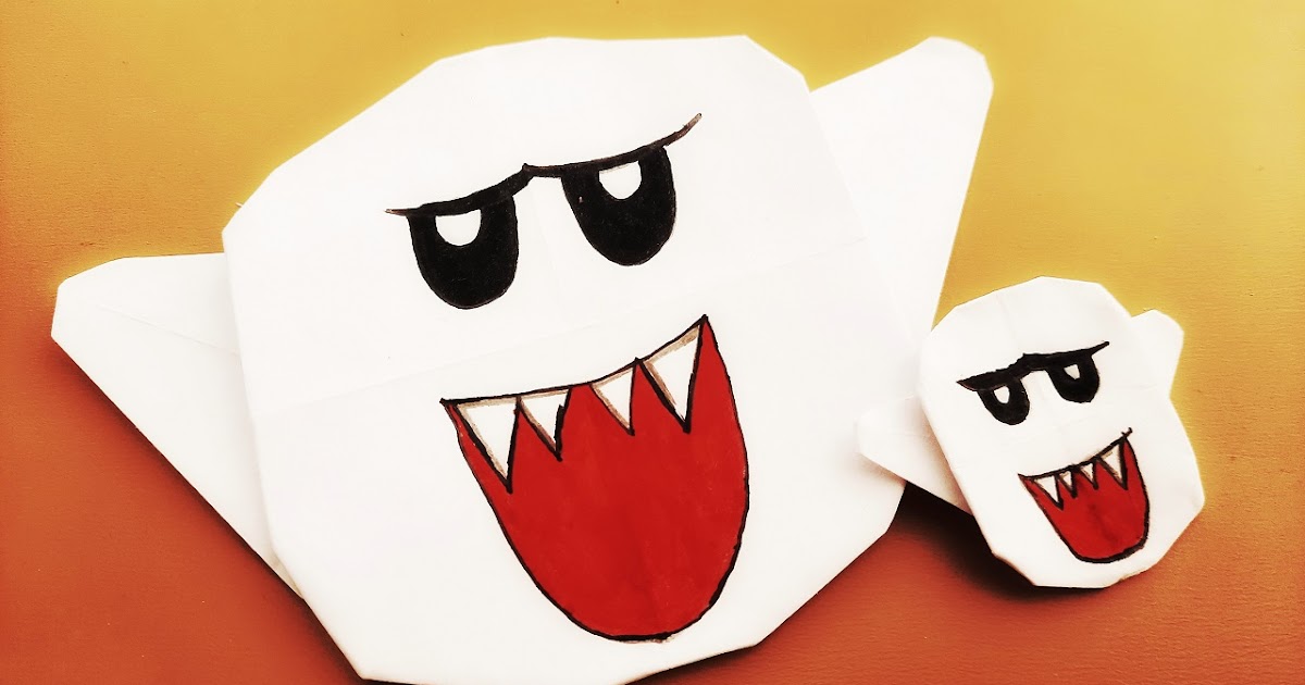 Boo 👻 El FANTASMA de Mario Bros en Origami Boo 👻 El FANTASMA de Mario Bros en Origami